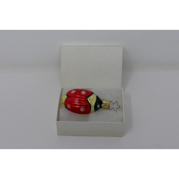 Matt McGhee Vintage Ladybug Blown Glass Christmas Ornament - Picture 5 of 11